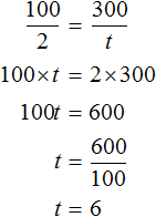пропорция 100на2 как 300наt решение