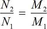 пропорция n2 na n1 равно m2 na m1