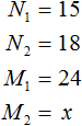 значения переменных m и n к задаче где 15 рабочих