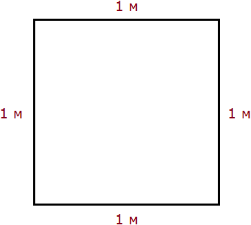квадрат со стороной 1 м рисунок 2