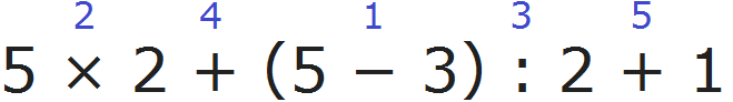 Выражение 5 × 2 + 5 − 3 2 + 1