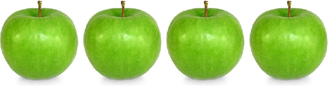 четыре яблока