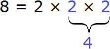 разложение числа 8 на простые множители